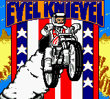 Evel Knievel title screen for GameBoy Color